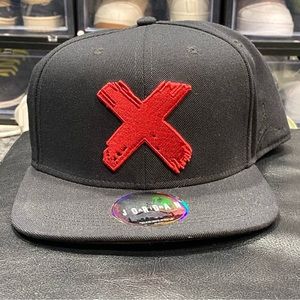 VTG AIR JORDAN 1 BANNED PATCH CAP • ADJUSTABLE SNAPBACK HAT • BLACK RED • BRED